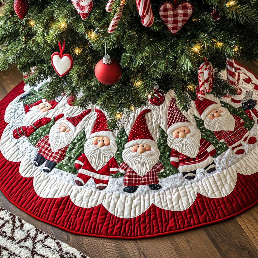 Frosted Dreams Christmas Quilted Tree Skirt Indoor Xmas Decorations Christmas Ideas For Family