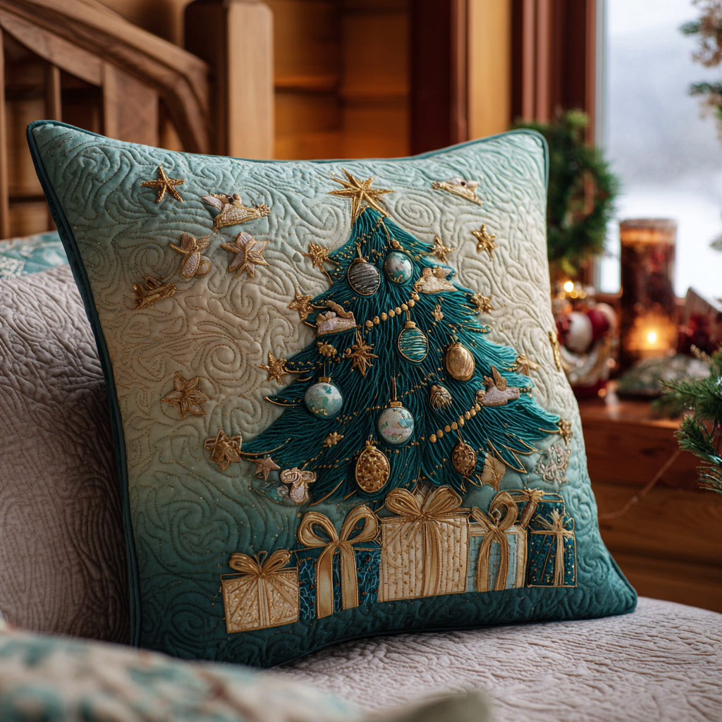 Frosted Forest Quilted Pillow Case Holiday Pillow Case Christmas Gifts For Wife