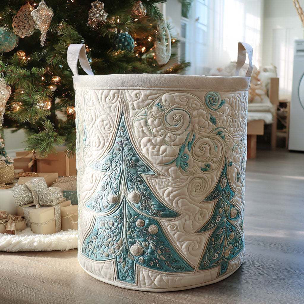 Frosted Joy Quilted Laundry Basket Valentine's Day Merch Gift