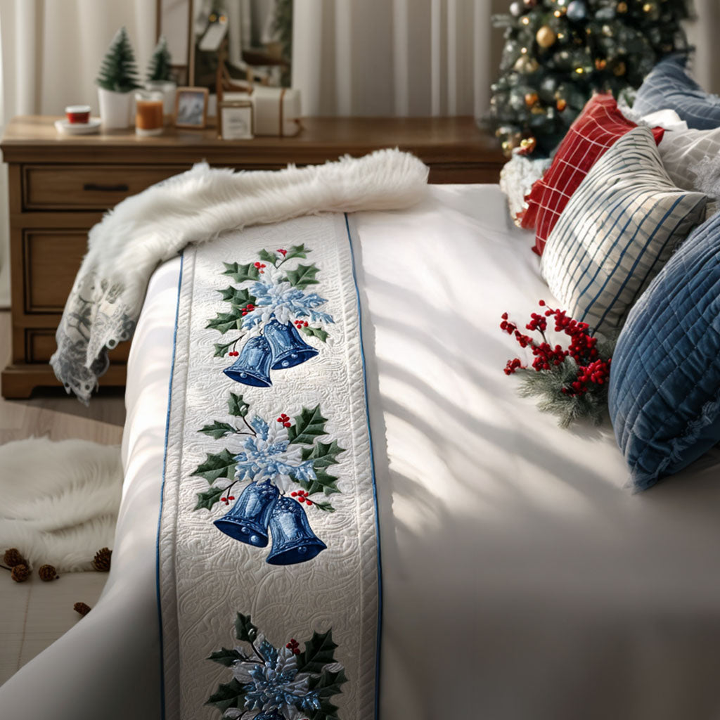 Frosted Melody Quilted Bed Runner Christmas Decorations Best Christmas Gifts 2025