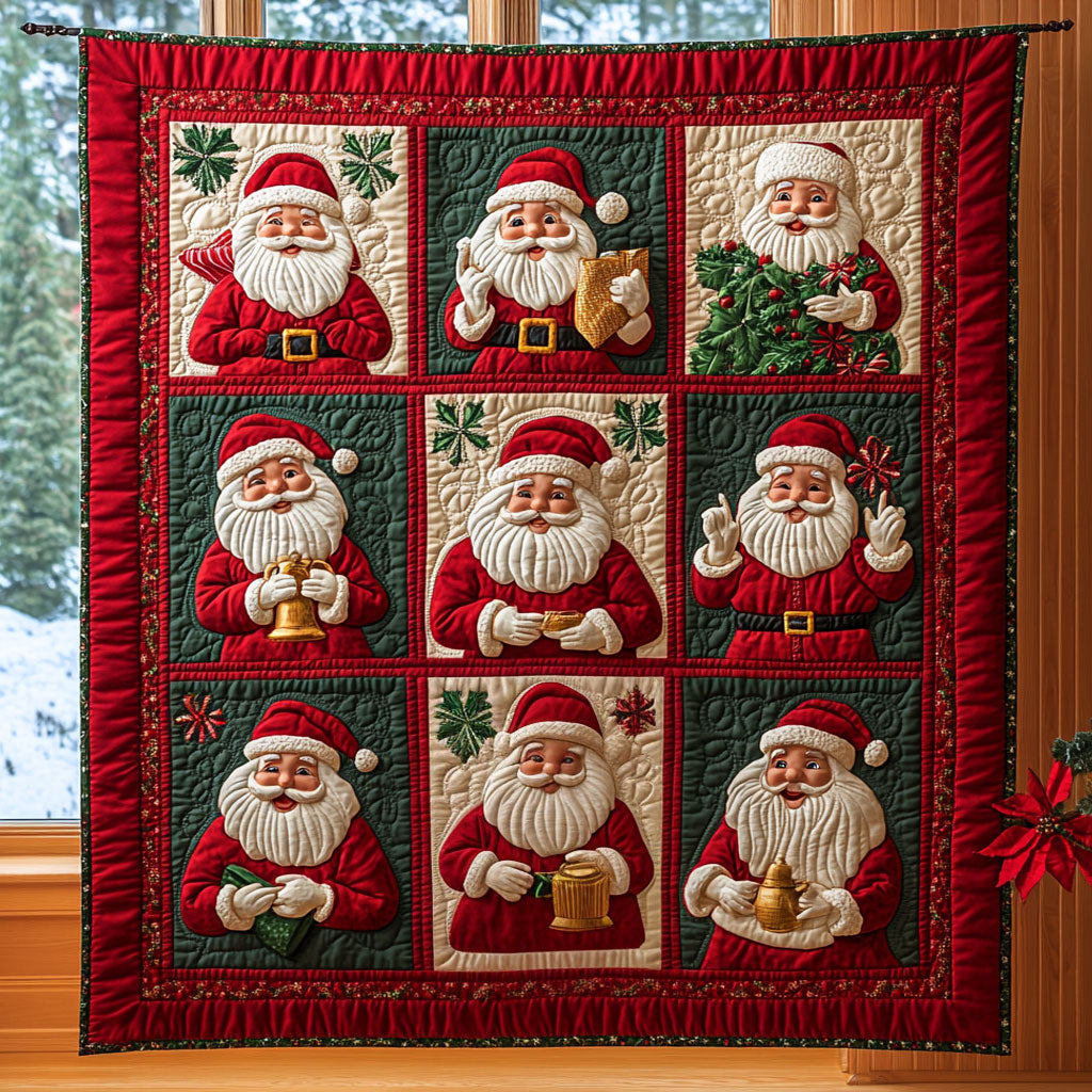 Frosted Noel Quilt Premium Quilt Blanket for Family and Guests