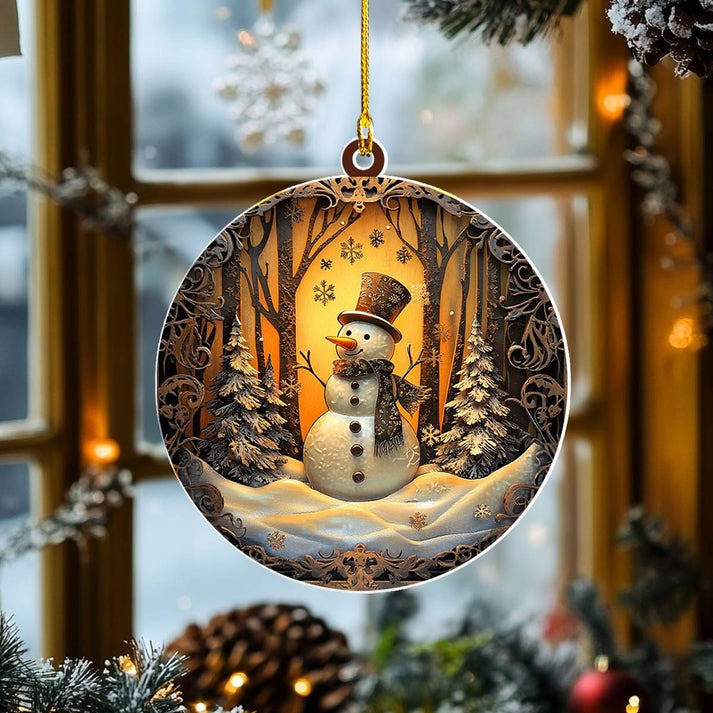 Frosted Snowman Christmas Ornament Things To Get For Christmas Teens Decoration