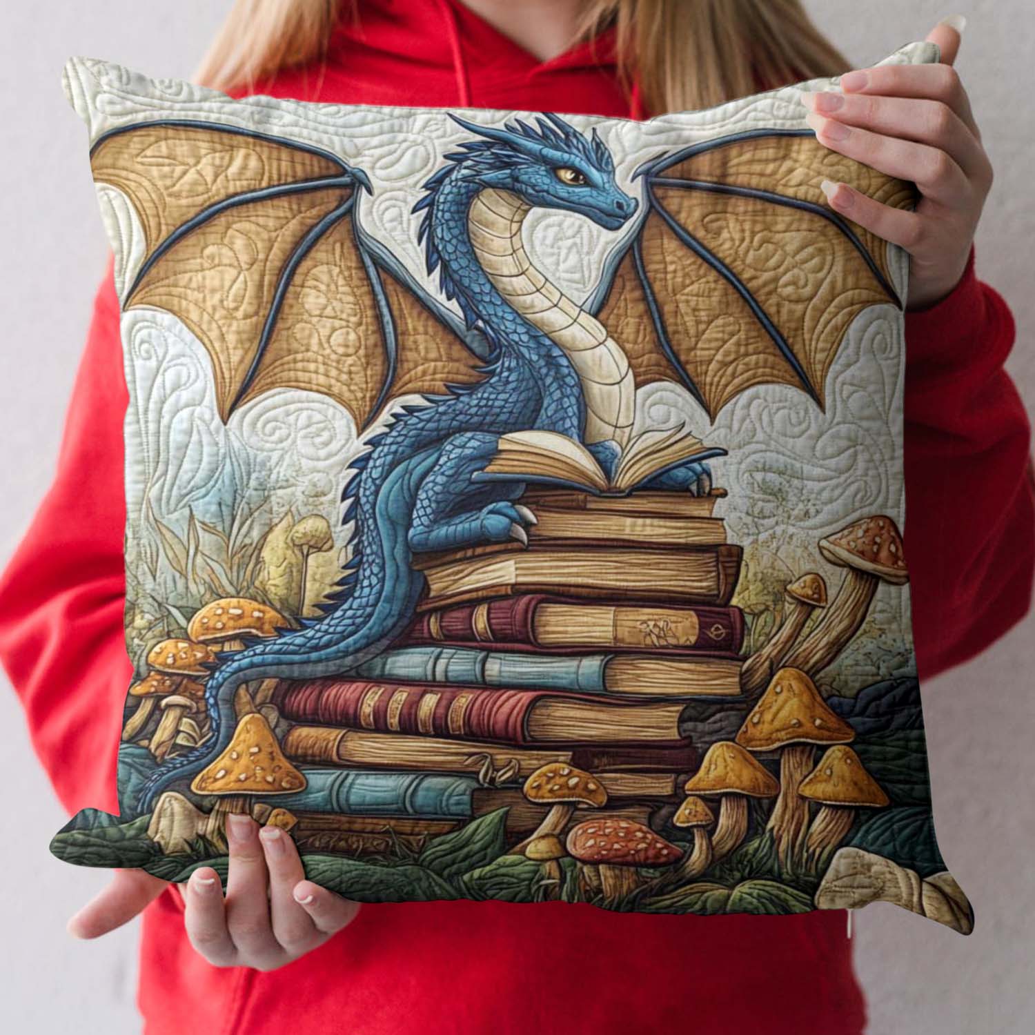 Frostfang Chill Quilted Pillow Case Christmas Pillow Case for Sofa