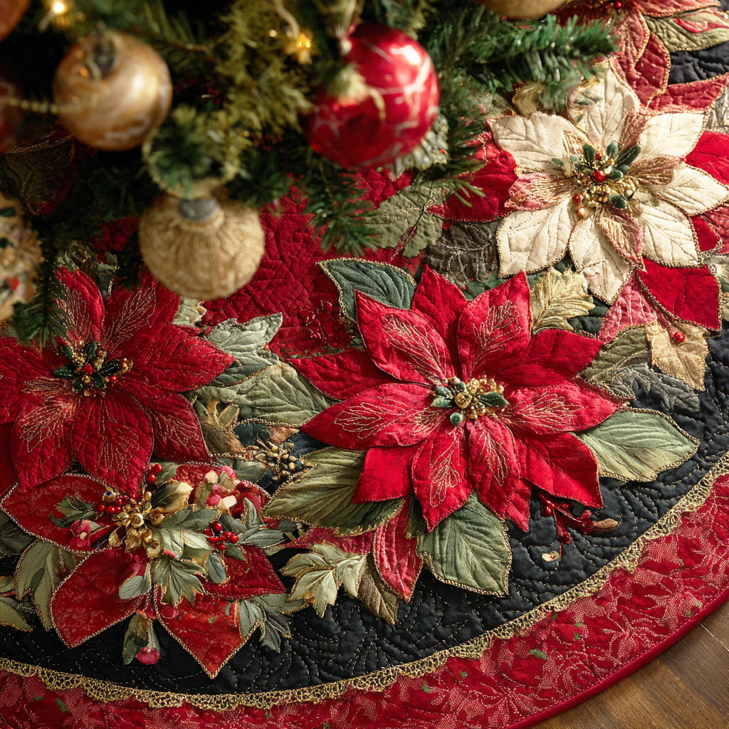 Frostlight Harmony Christmas Quilted Tree Skirt Xmas Tree Decor Christmas Presents