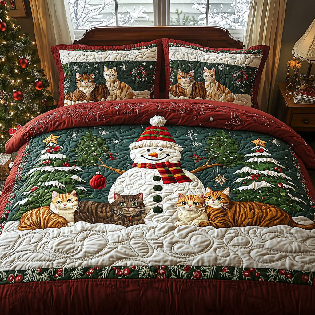 Frostlight Quilted Bedding Set Xmas Holiday Duvet Cover Set The Snowman Christmas Gifts