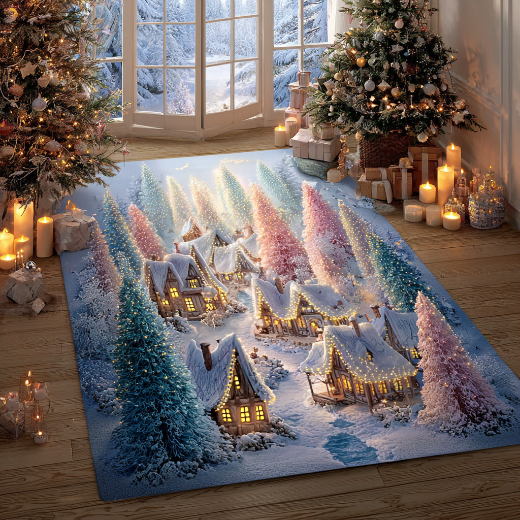 Frostlight Village Area Rug Entrance Way Ideas Christmas Gift Ideas For Son