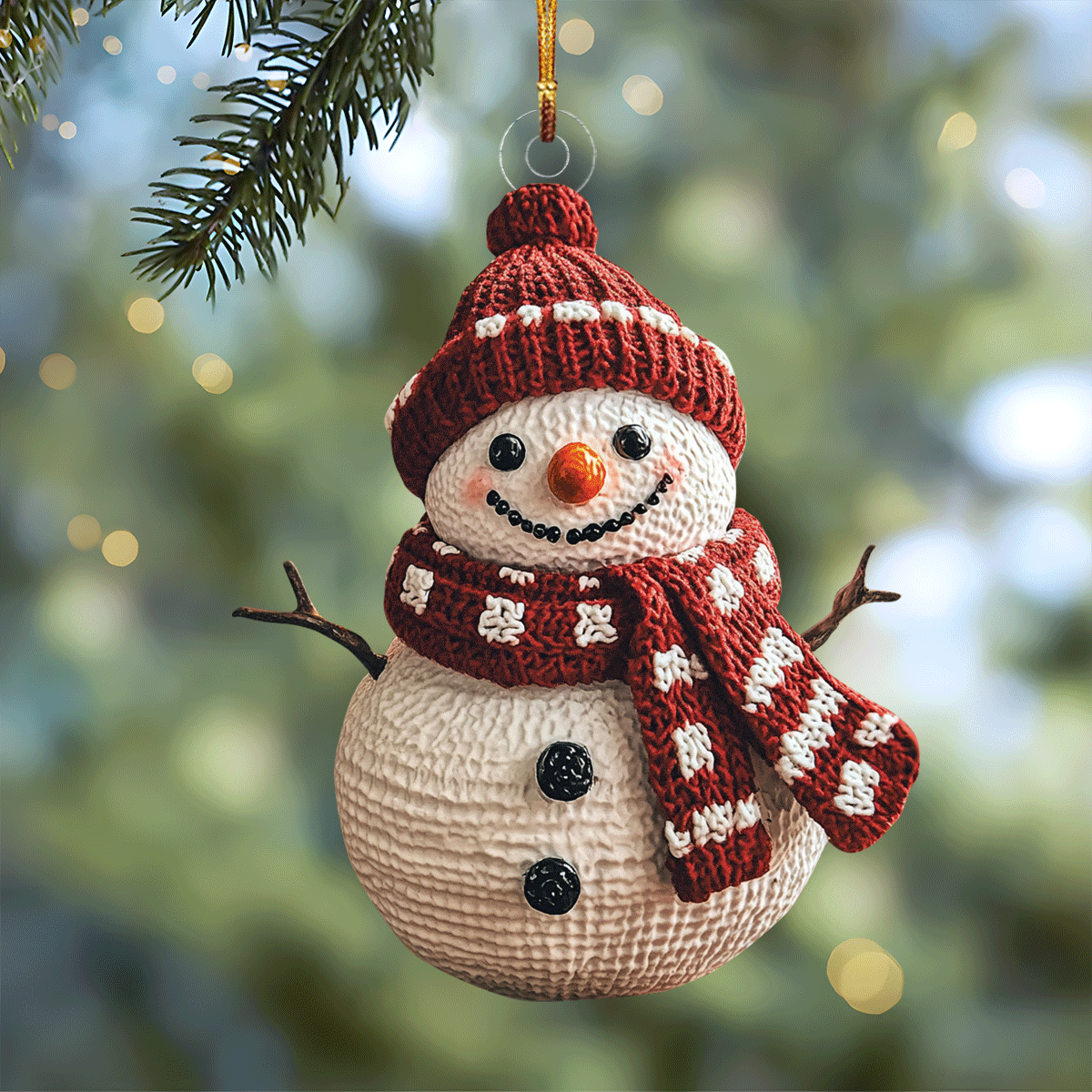 Frosty Christmas Spirit Mica Ornament
