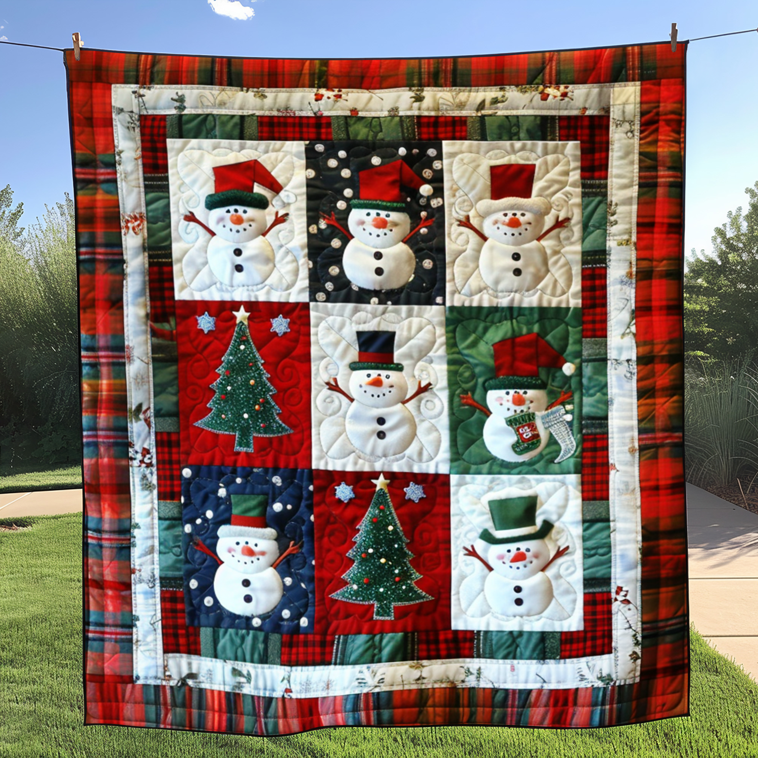 Frosty Friends Quilted Blanket Secret Santa Gift Ideas