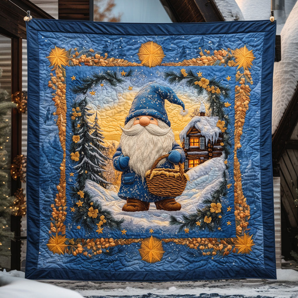 Frosty Gnome Cabin Quilt Comfortable Quilt Blanket That Everyone Will Love