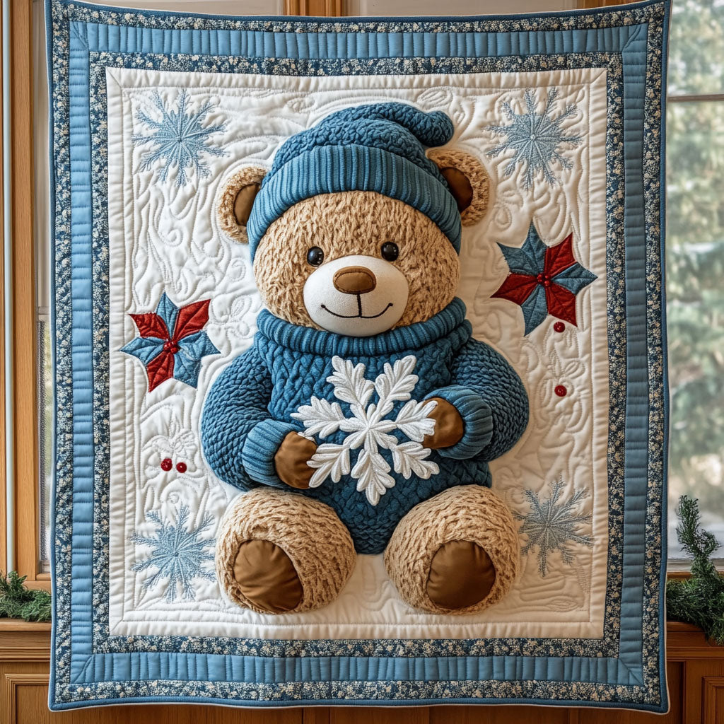 Frosty Hug Quilted Blanket Throw Blankets For Couch Family Christmas Presents