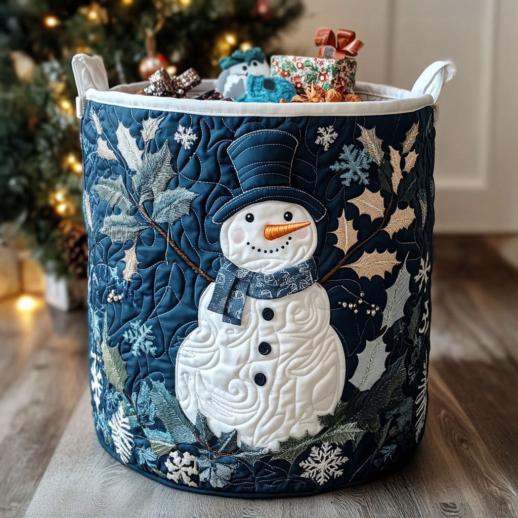 Frosty Joy Quilted Laundry Basket Back To School Merch