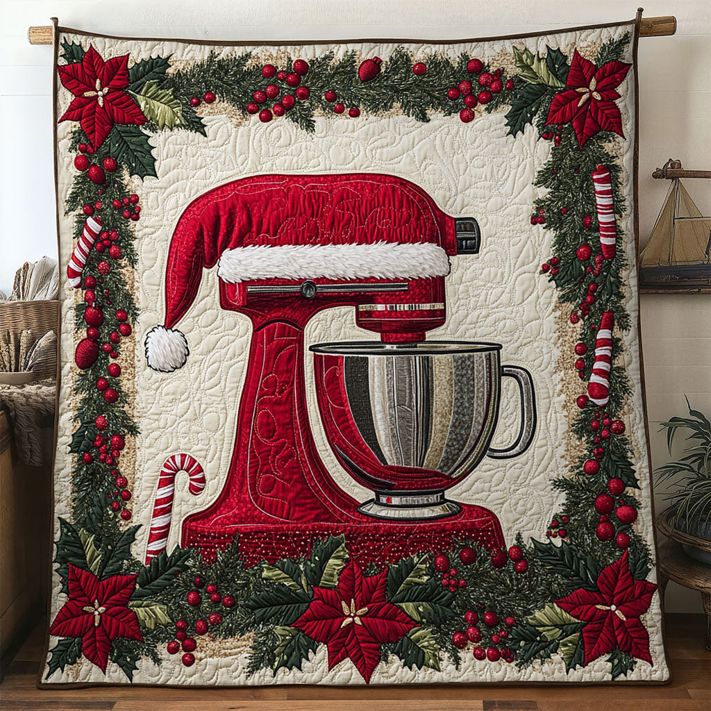 Frosty Kitchen Flour Mixer Machine Quilt Blanket Christmas Throws Christmas Gifts For Couples