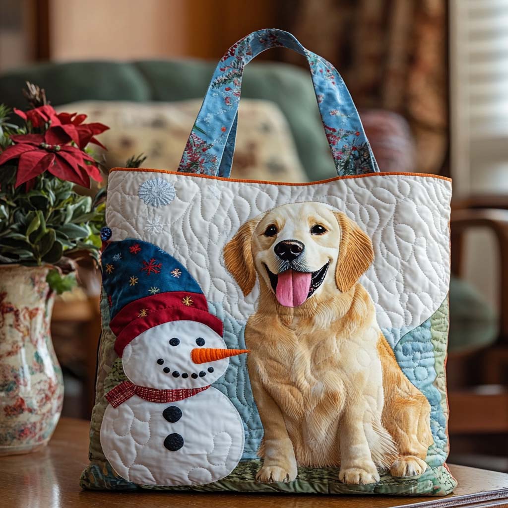 Frosty Paws Quilted Tote Bag Dog And Owner Gift Ideas