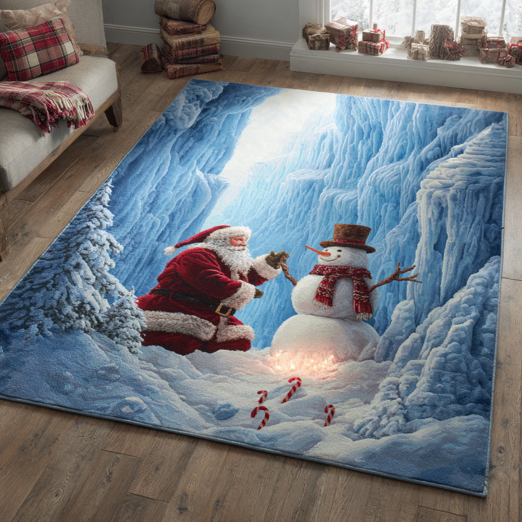 Frosty Snowmen Area Rug Dining Room Decor Xmas Gifts For Mom