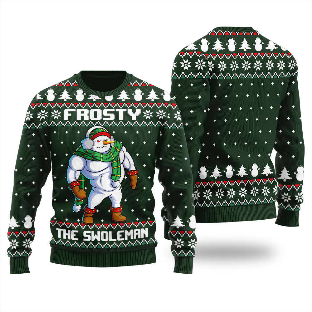 Frosty Swoleman Ugly Christmas Sweater Exclusive Christmas Sweater Merch Gift Edition