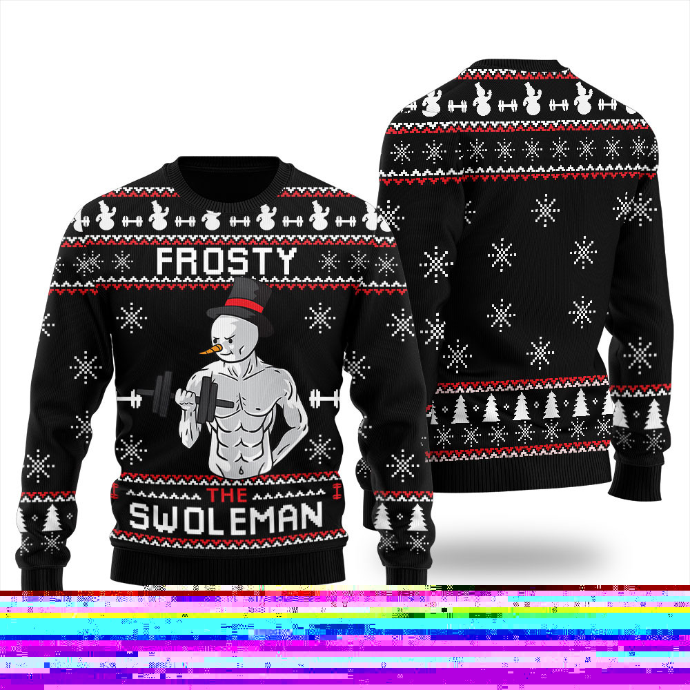 Frosty Swoleman Ugly Christmas Sweater For Women Cute Holiday Sweatshirt to Spread Joy
