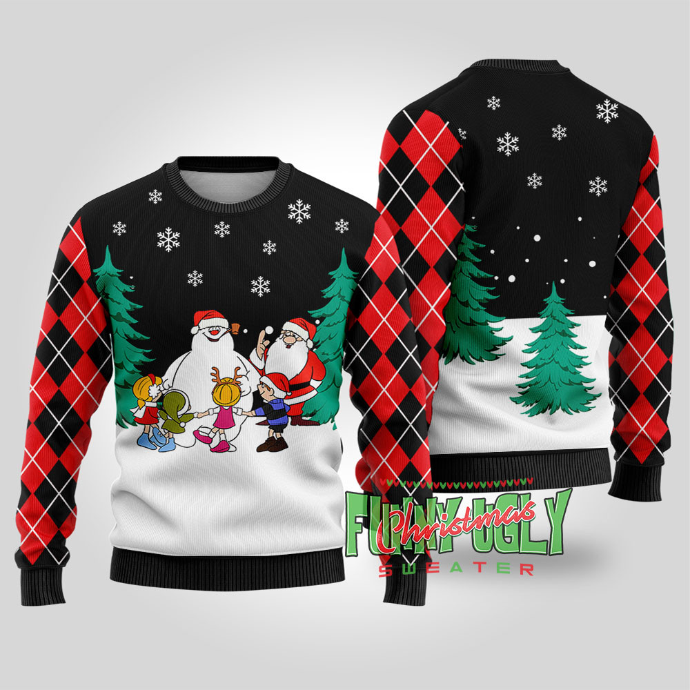 Frosty The Snowman Funny Christmas Sweater Black Trending Christmas Merch Gift 2025 Collection