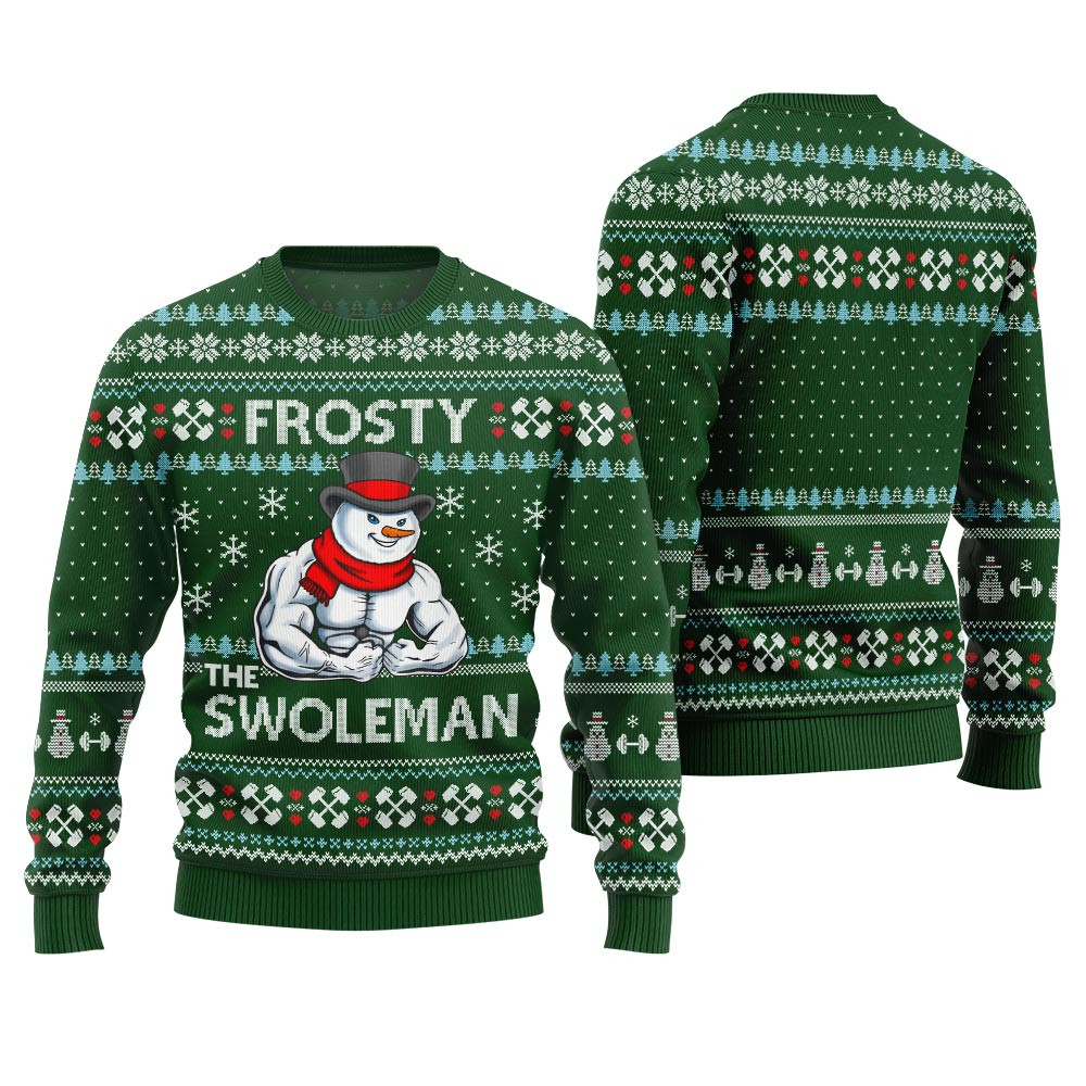 Frosty The Swole Man Ugly Christmas Sweater Holiday Merch That Makes a Perfect Christmas Gift