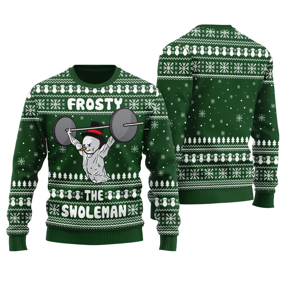 Frosty The Swoleman Ugly Christmas Sweater Perfect Winter Merch Gift for the Holiday Spirit