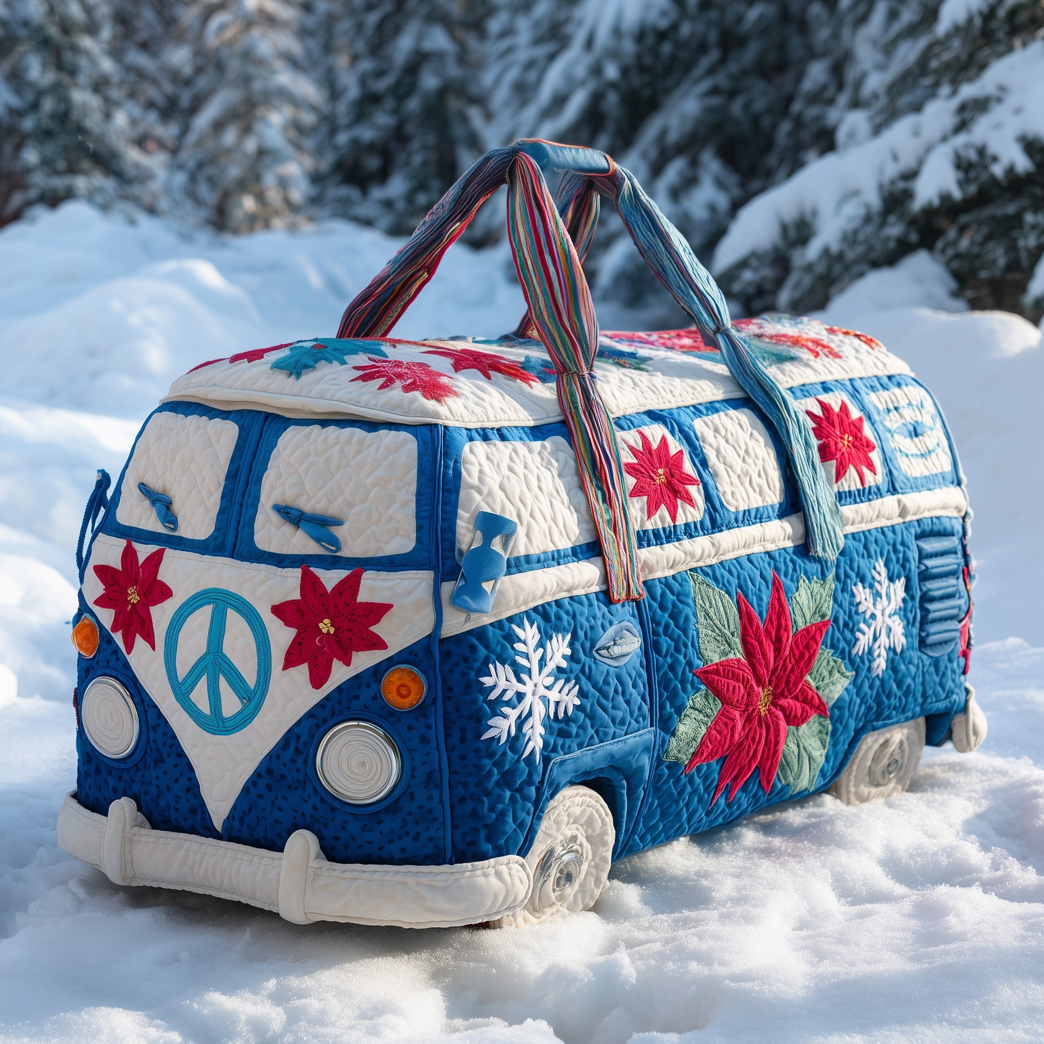 Frosty Van Quilted Duffle Bag Winter Season Must Have