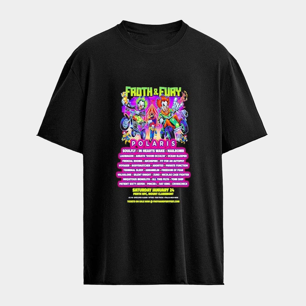 Froth And Fury Fest Polaris January 24 2026 T-Shirts Cool Gifts For Music Lovers
