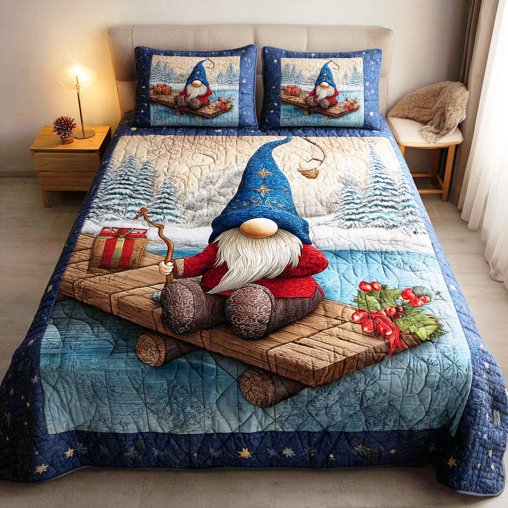 Frozen Christmas Dream Quilted Bedding Set Soft and Cozy Bedding Set for Comfortable Sleep