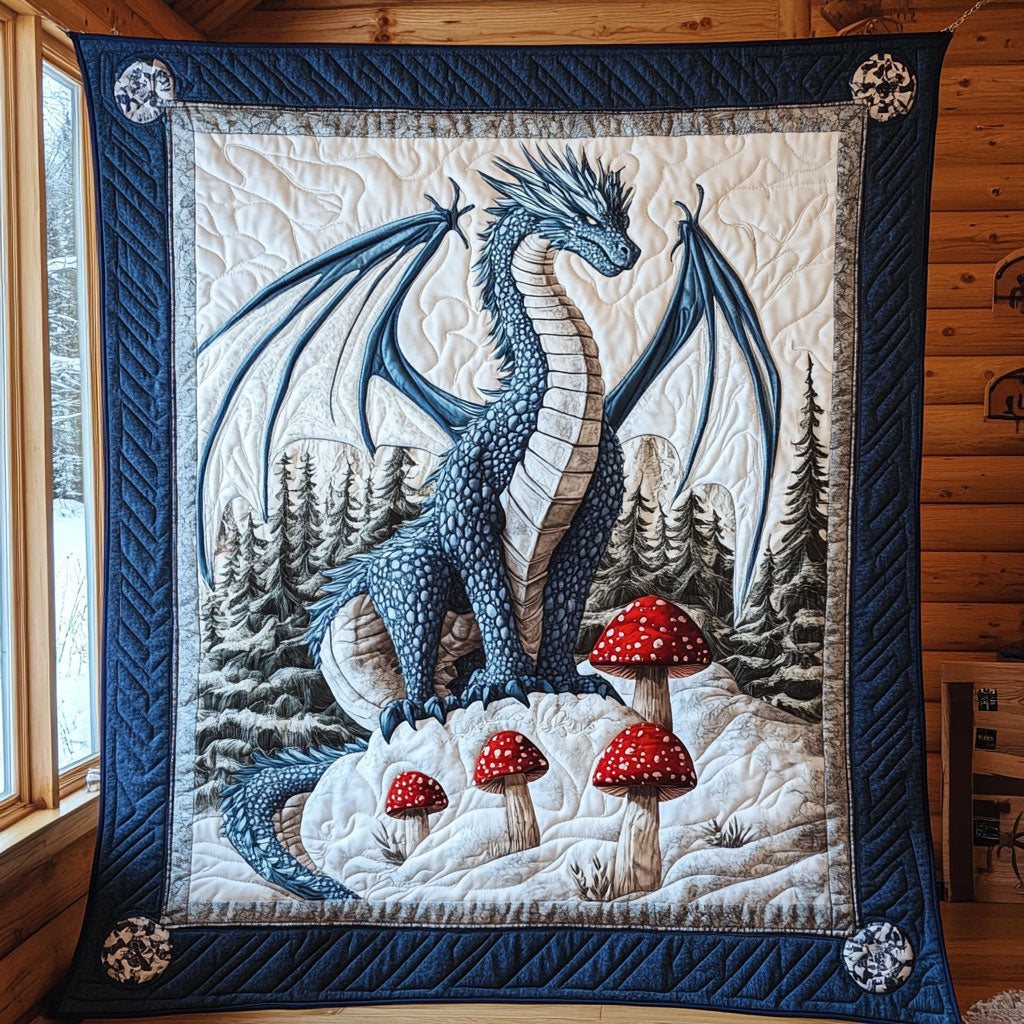 Frozen Dragon Quilt Comfortable Microfiber Quilt Blanket for Everyday Use