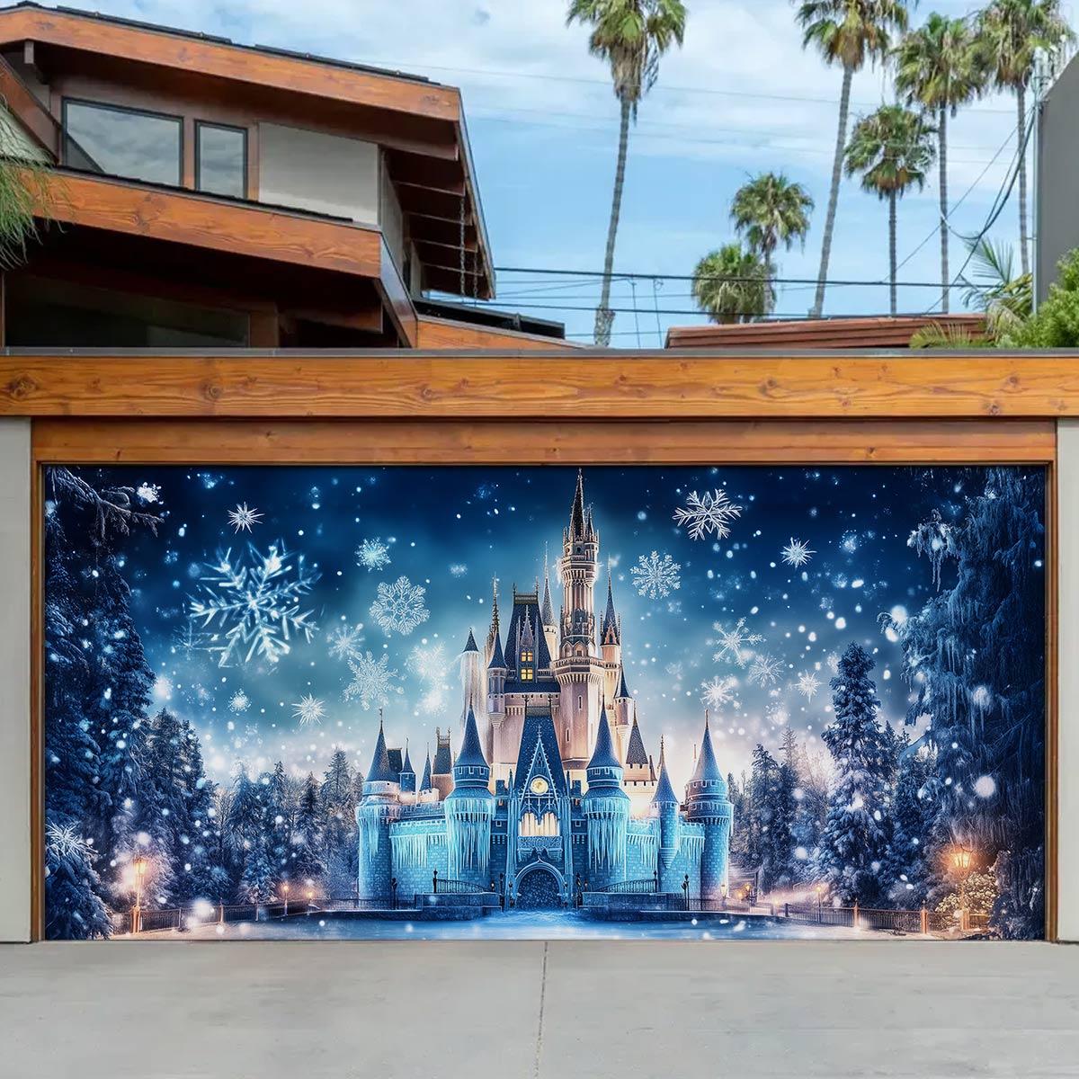 Frozen Ice Palace Christmas Garage Door Banner Christmas Decorations Xmas Gifts For Her