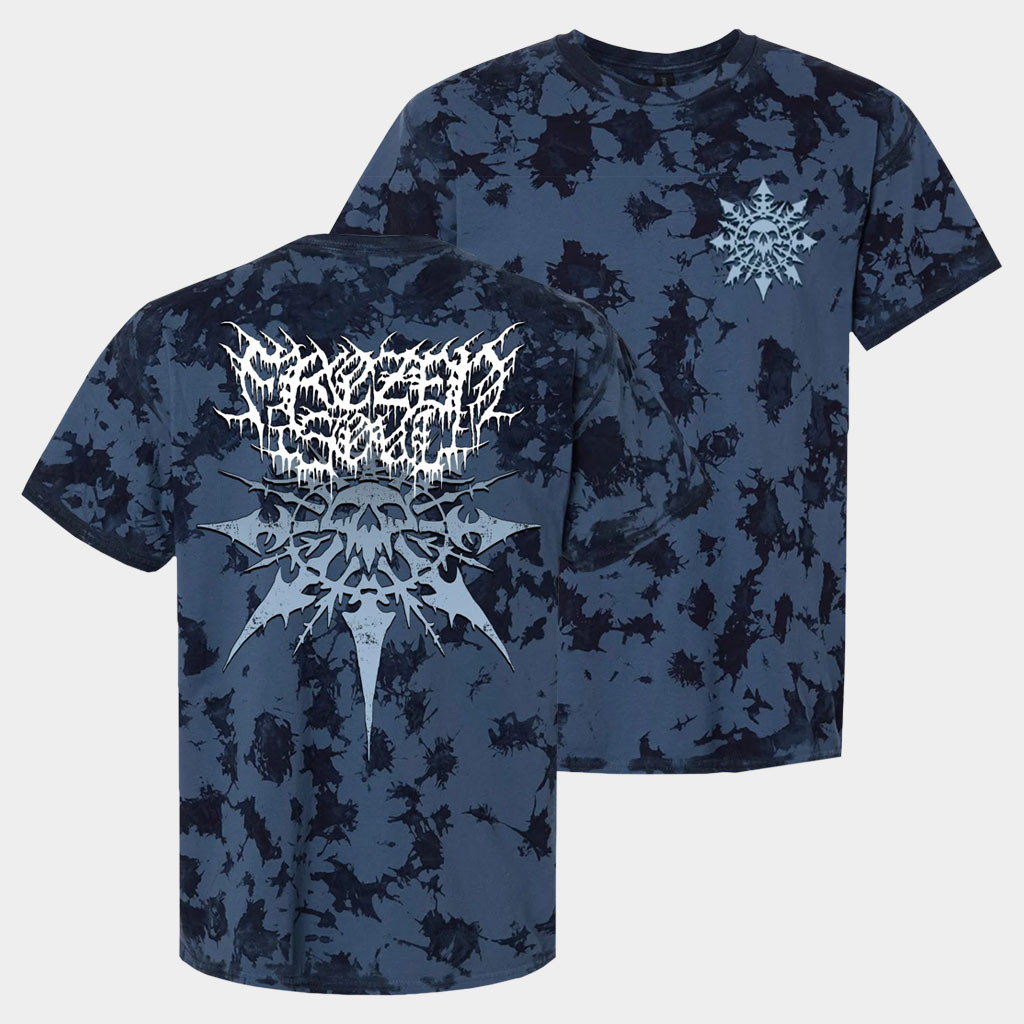Frozen Soul Merch 2026 Emblem Navy Tie Dye Shirt Gifts For Band Fans