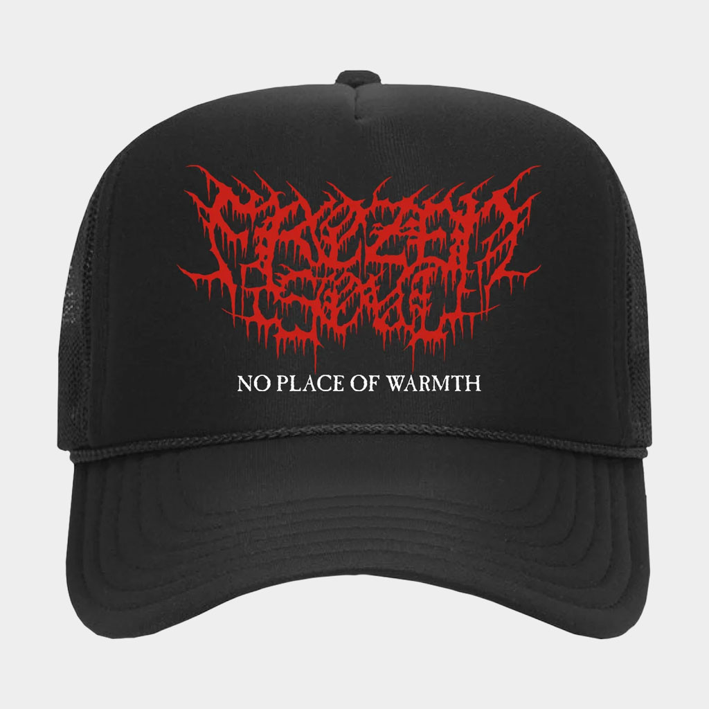 Frozen Soul Merch 2026 No Place Of Warmth Logo Trucker Hat Black Gifts For Music Fans