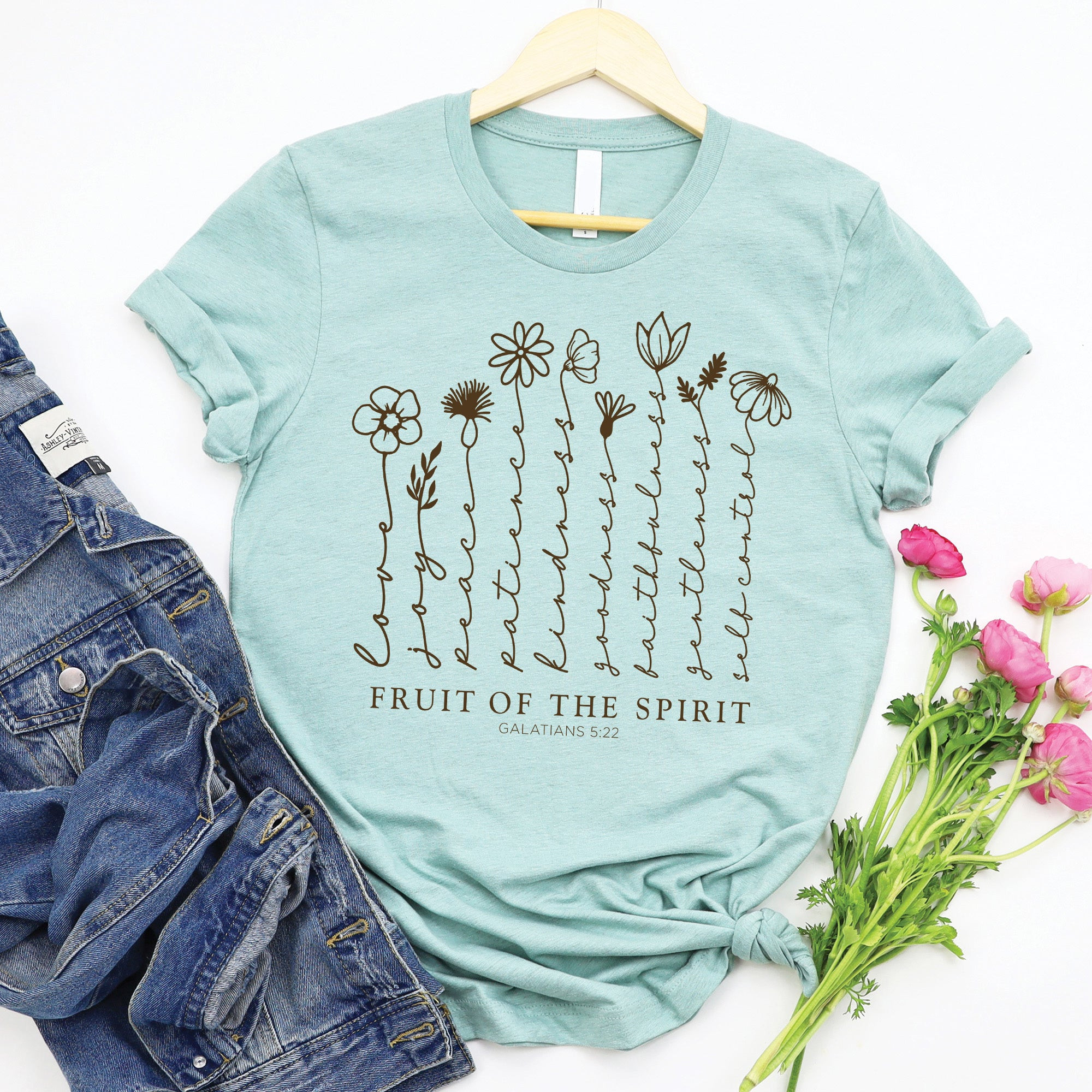 Fruit Of The Spirit T-Shirt Christian Faith Bible Verse Apparel Best Gift For Believers