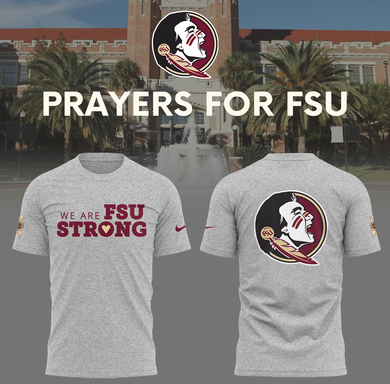 FSU Strong Grey T-Shirt Unique Gift For Fans