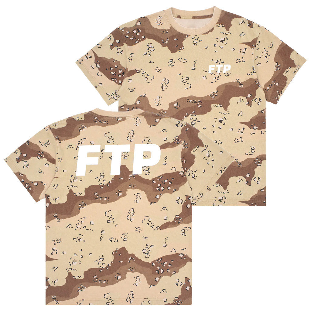FTP Merch Desert Camo Logo T-Shirt White Fthepopulation Merch Gifts For Husband FTP Merch Desert Camo Logo T-Shirt White Fthepopulation Merch Gifts For Husband