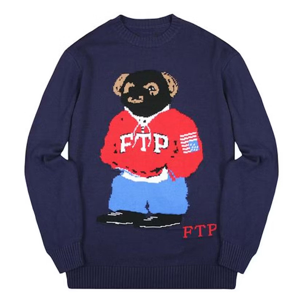 FTP Merch FTP Bear Navy Sweater Gifts For Husband