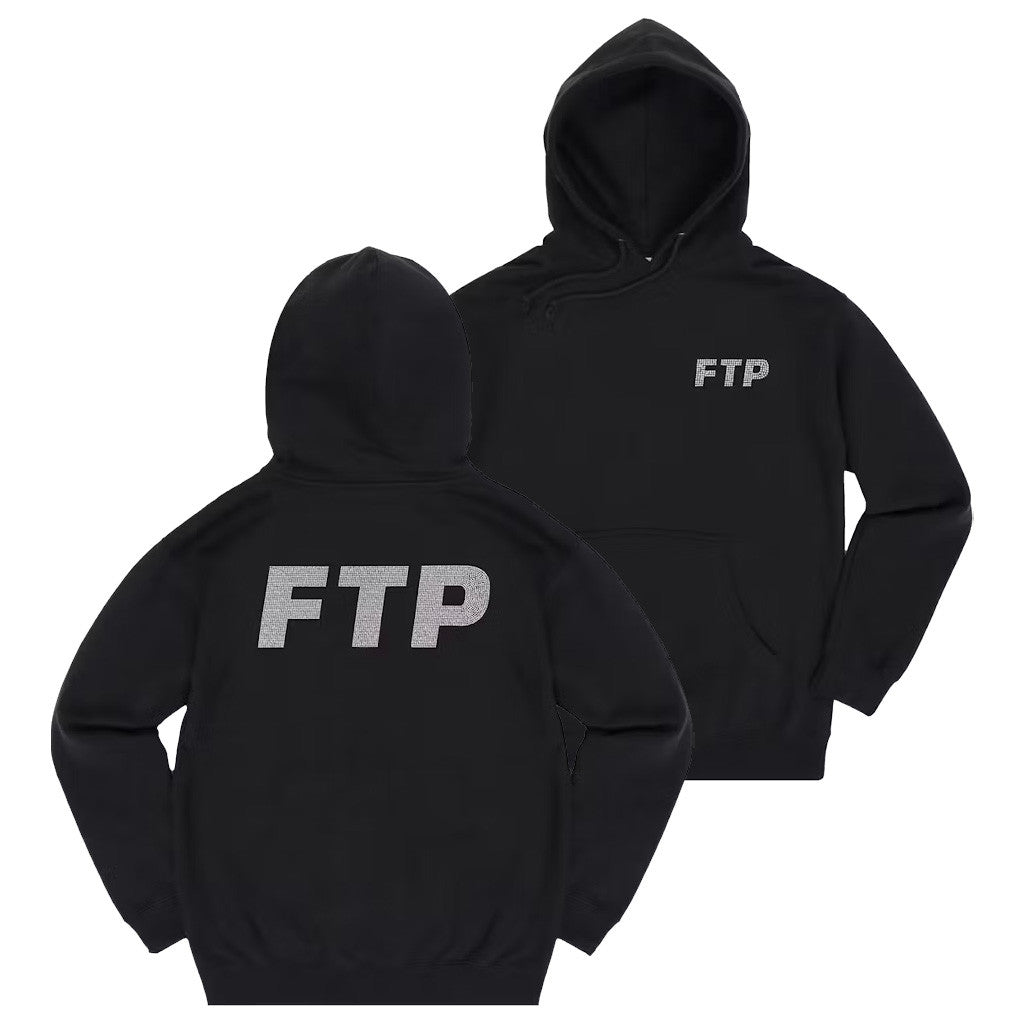 FTP Merch FTP Rhinestone Logo Black Hoodie Gifts For Dudes FTP Merch FTP Rhinestone Logo Black Hoodie Gifts For Dudes