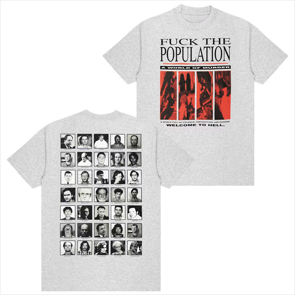 FTP Merch FTP World Of Murder Shirt Grey Gift Ideas For Him Birthday Gifts For Friends