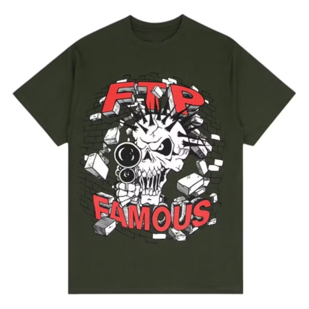 FTP Merch FTP x Famous Skull T-Shirt Gift Ideas For Father FTP Merch FTP x Famous Skull T-Shirt Gift Ideas For Father