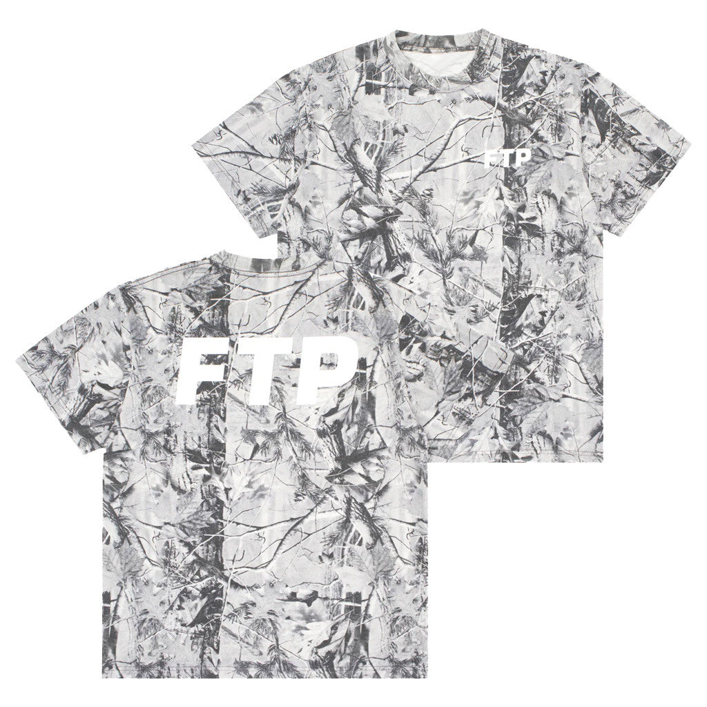FTP Merch Gray Tree Camo Logo T-Shirt Fthepopulation Merch Gifts For Him