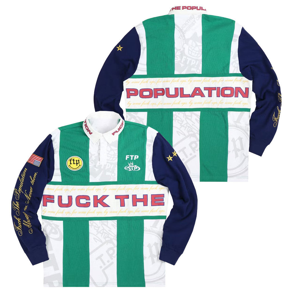 FTP Merch Long Sleeve Polo Shirt Unique Gift For Boyfriend FTP Merch Long Sleeve Polo Shirt Unique Gift For Boyfriend