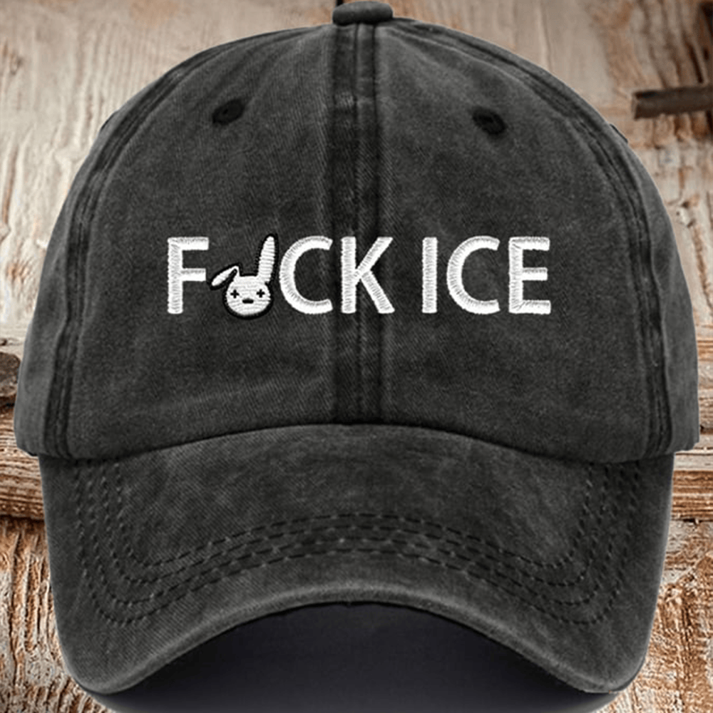 Fuck ICE Bad Bunny Vintage Hat Abolish ICE Baseball Cap Gift For Protesters