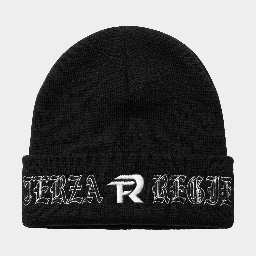 Fuerza Regida Merch Black FR Beanie Embroidered Gifts For Band Fans