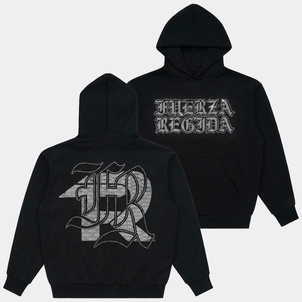 Fuerza Regida Merch FR Hoodie Black Best Gifts For Boyfriend Fuerza Regida Merch FR Hoodie Black Best Gifts For Boyfriend