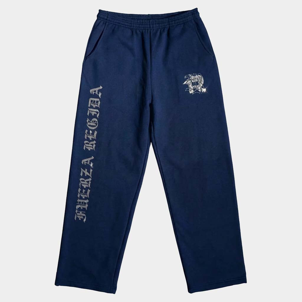 Fuerza Regida Merch FR Sweatpants Navy Gifts For Band Fans
