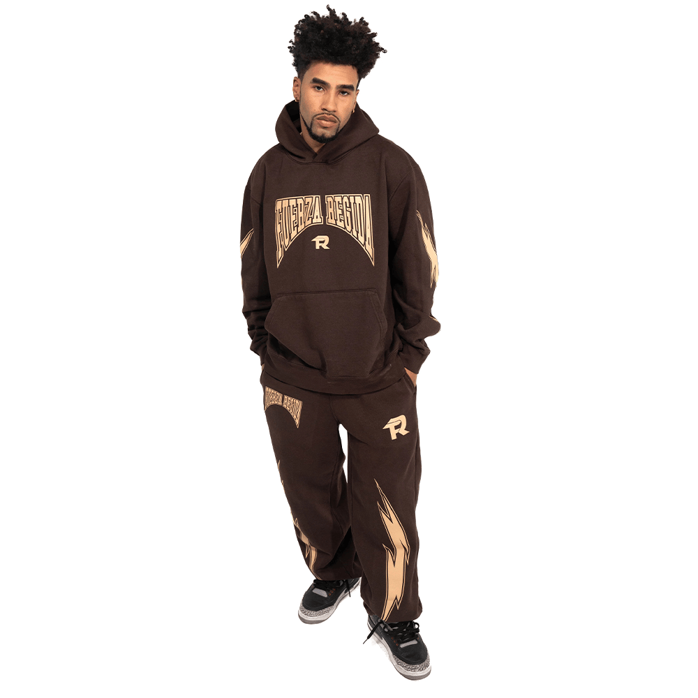 Fuerza Regida Merch Fuerza Regida Dark Chocolate Hoodie And Sweatpant Sets Gifts For Husband Fuerza Regida Merch Fuerza Regida Dark Chocolate Hoodie And Sweatpant Sets Gifts For Husband