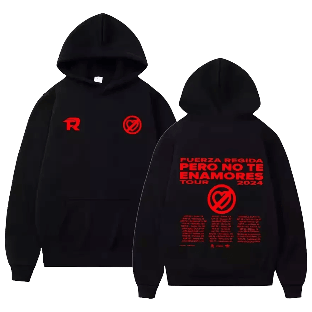 Fuerza Regida Merch Fuerza Regida Pero No Te Enamores Tour 2024 Hoodie Gifts For Fans