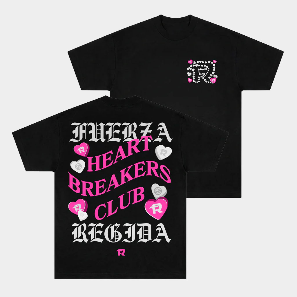 Fuerza Regida Merch Heartbreakers Club T-Shirt Fuerza Regida Shirt Gift Ideas For Her