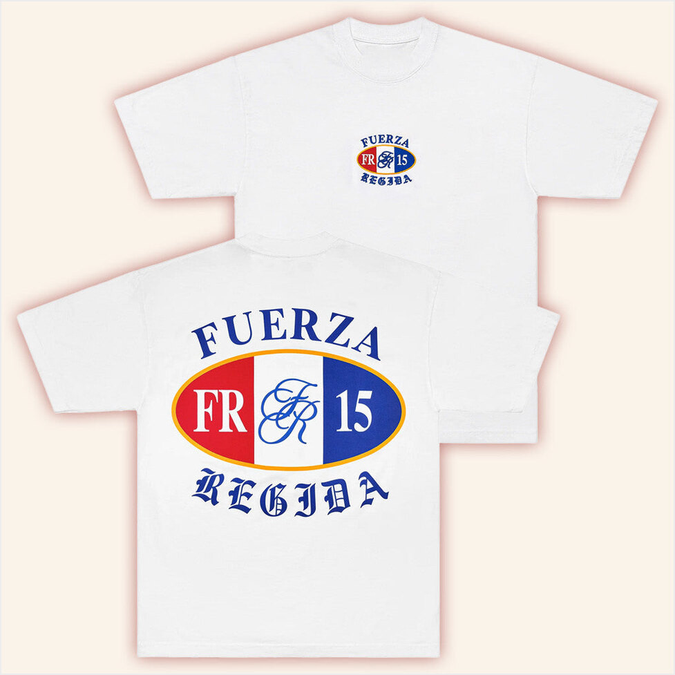 Fuerza Regida Merch Paris White T-Shirt Gift Ideas For Him Birthday Gifts For Besties