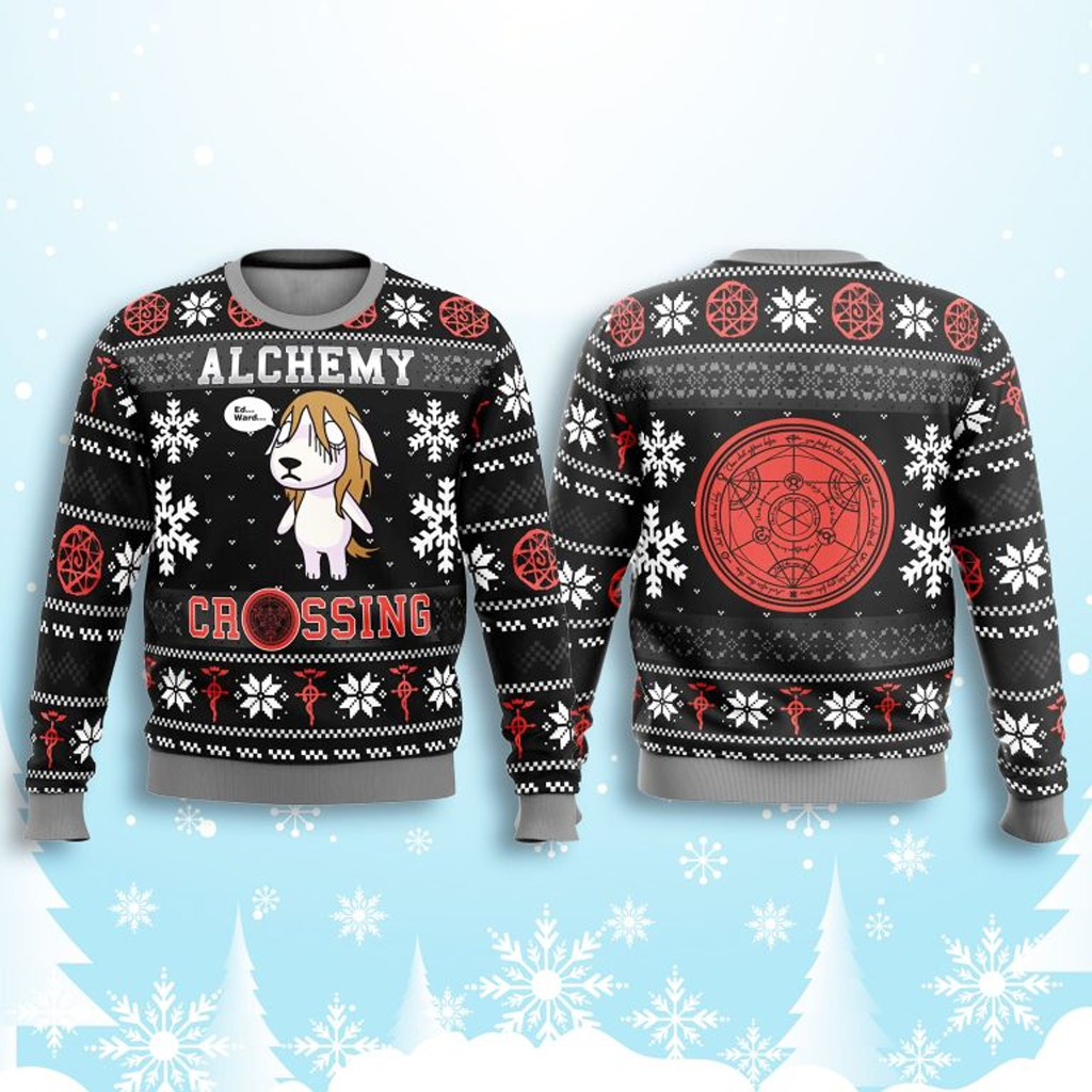 Fullmetal Alchemist Alchemy Crossing Ugly Christmas Sweater Best Christmas Gifts For Husband