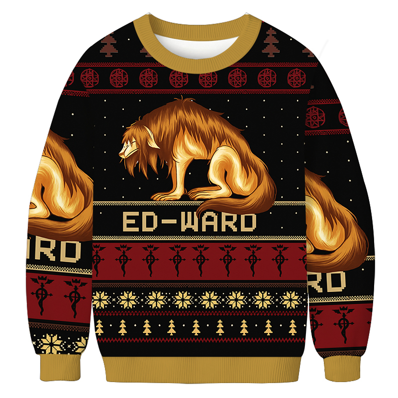 Fullmetal Alchemist Chimera Nina Tucker Edward Christmas Ugly Sweatshirt Christmas Gift For Family