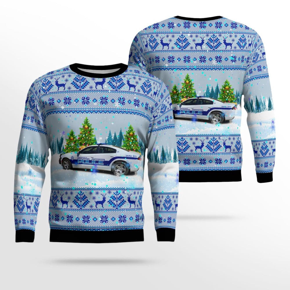 Fultondale Police Department Fultondale Alabama Christmas AOP Ugly Sweater Xmas Unisex Sweater Christmas Gifts For Men Women